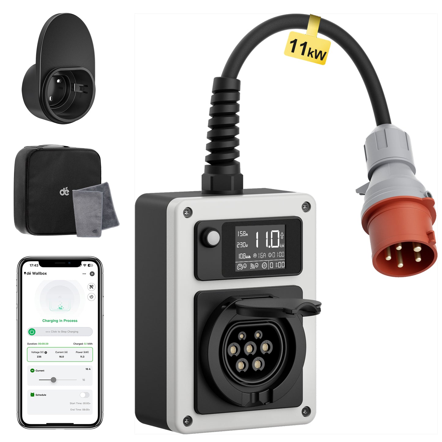 Wallbox mobile avec CEE Mode 3 AC