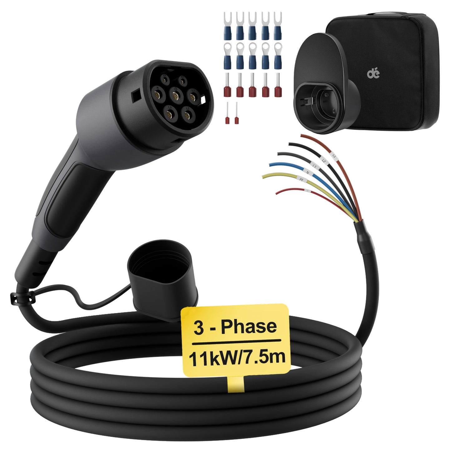 dé Type 2 Charging Cable Open End 11kW