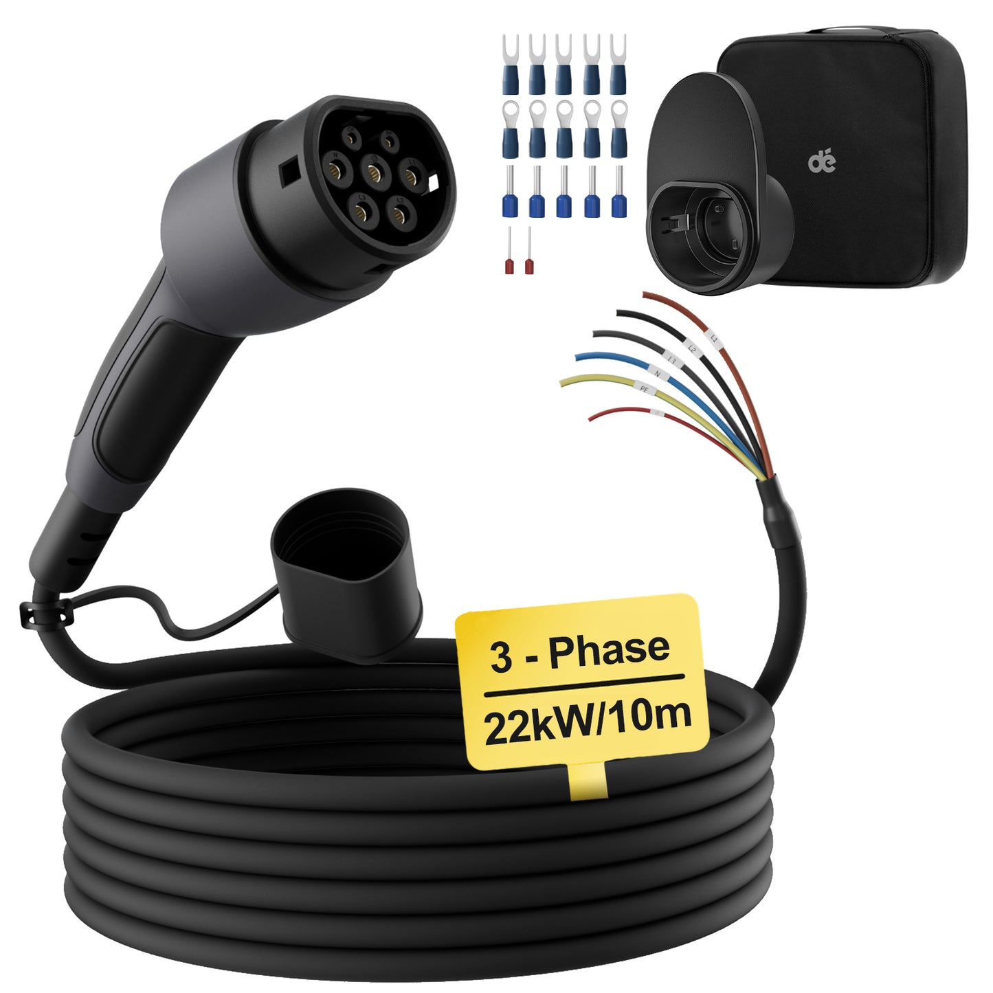 dé Type 2 Charging Cable Open End 22kW