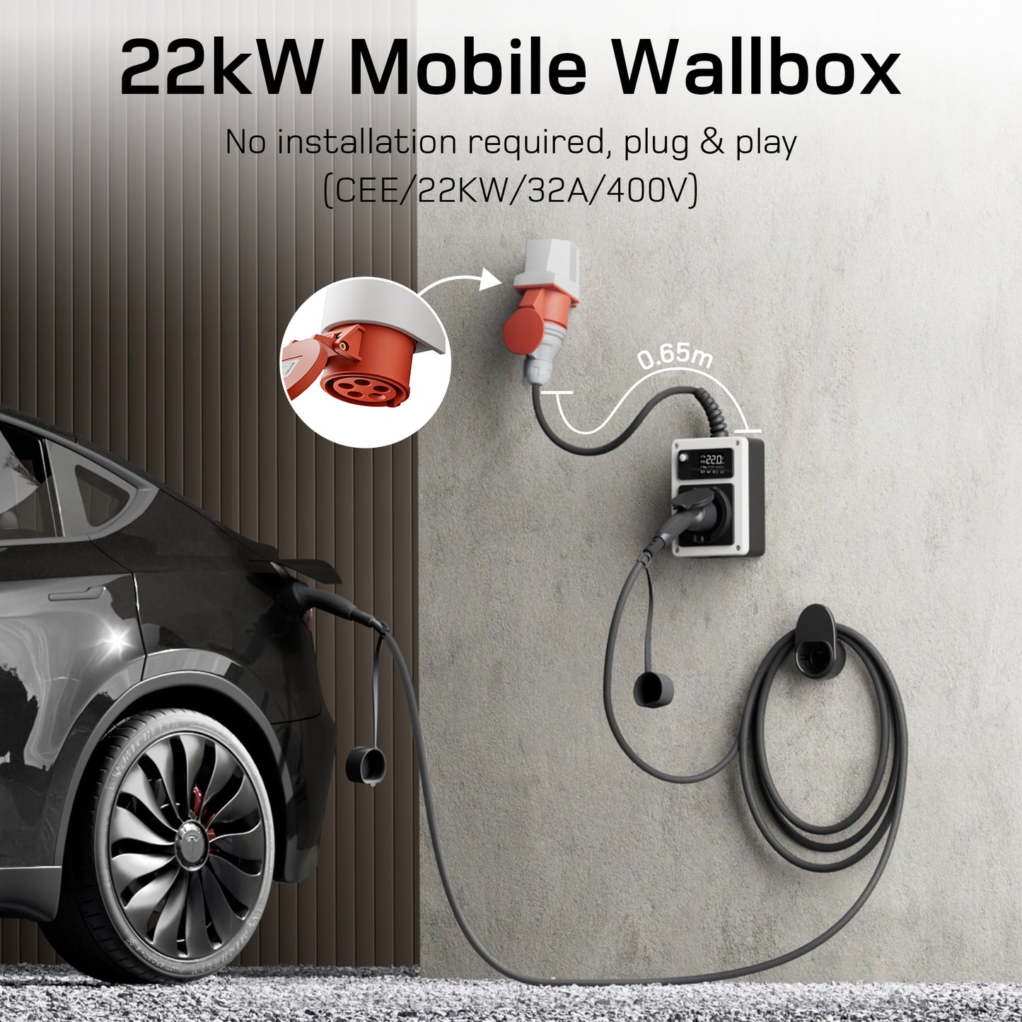 Wallbox mobile avec CEE Mode 3 AC