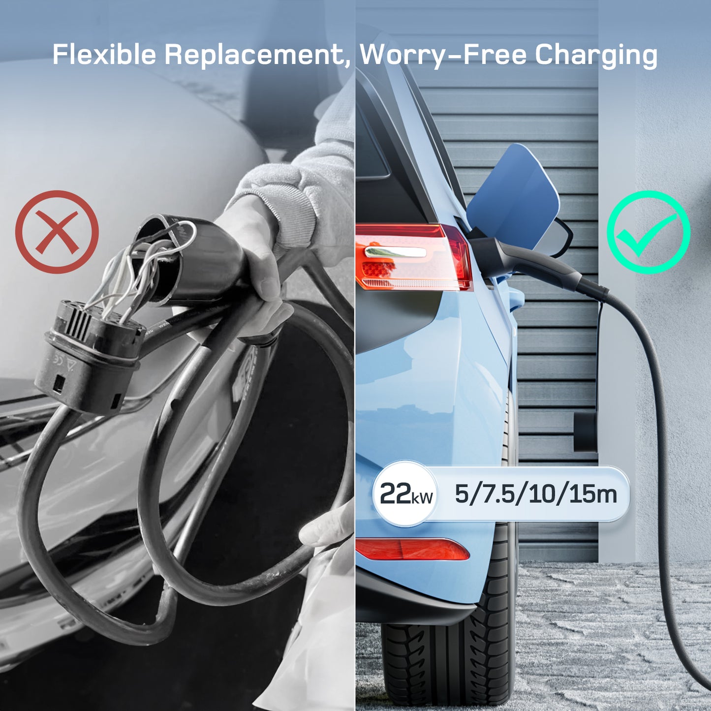 dé Type 2 Charging Cable Open End 11kW