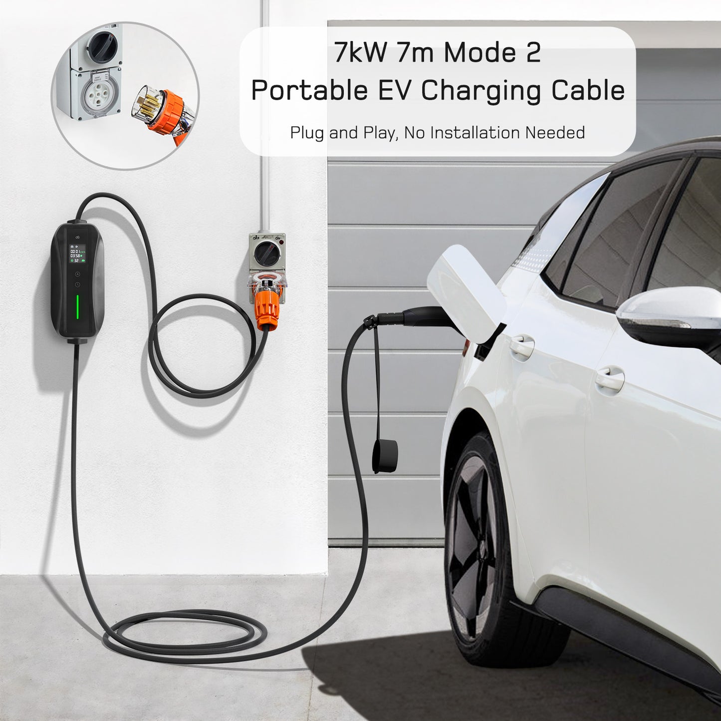 AU Level 2 Portable EV Charger CEE Plug 7kW
