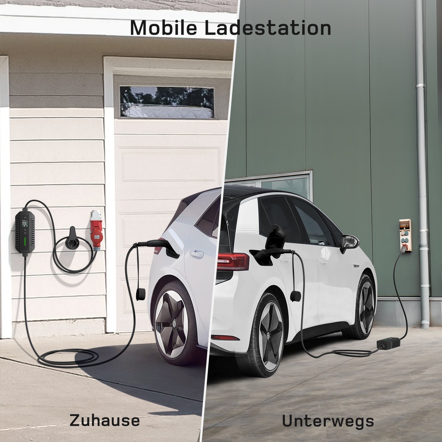 EU Fast Portable EV Charger CEE Plug 22 kW