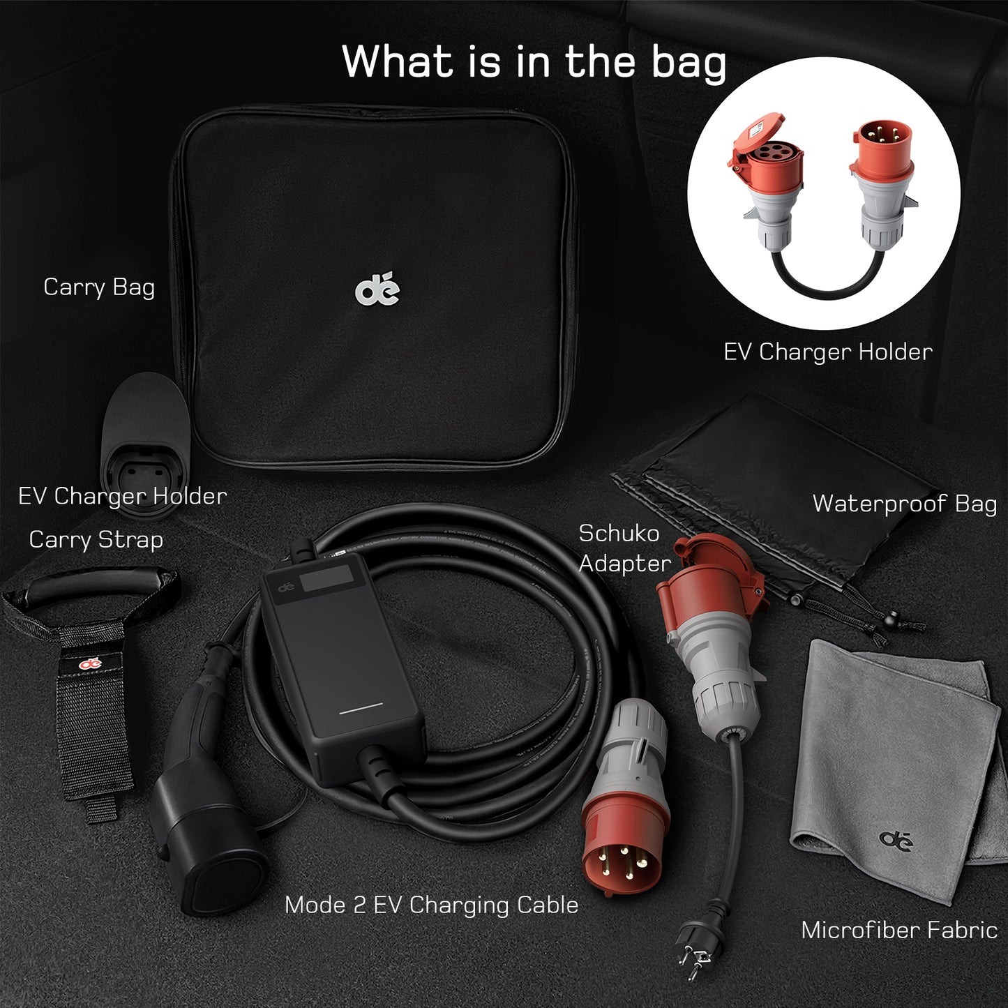 Chargeur portable EV UE avec Schuko v2