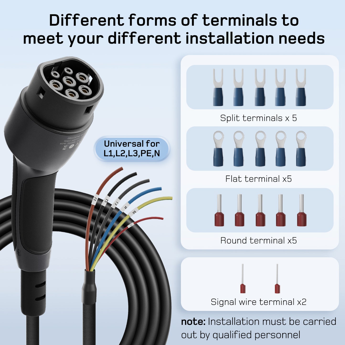 dé Type 2 Charging Cable Open End 11kW