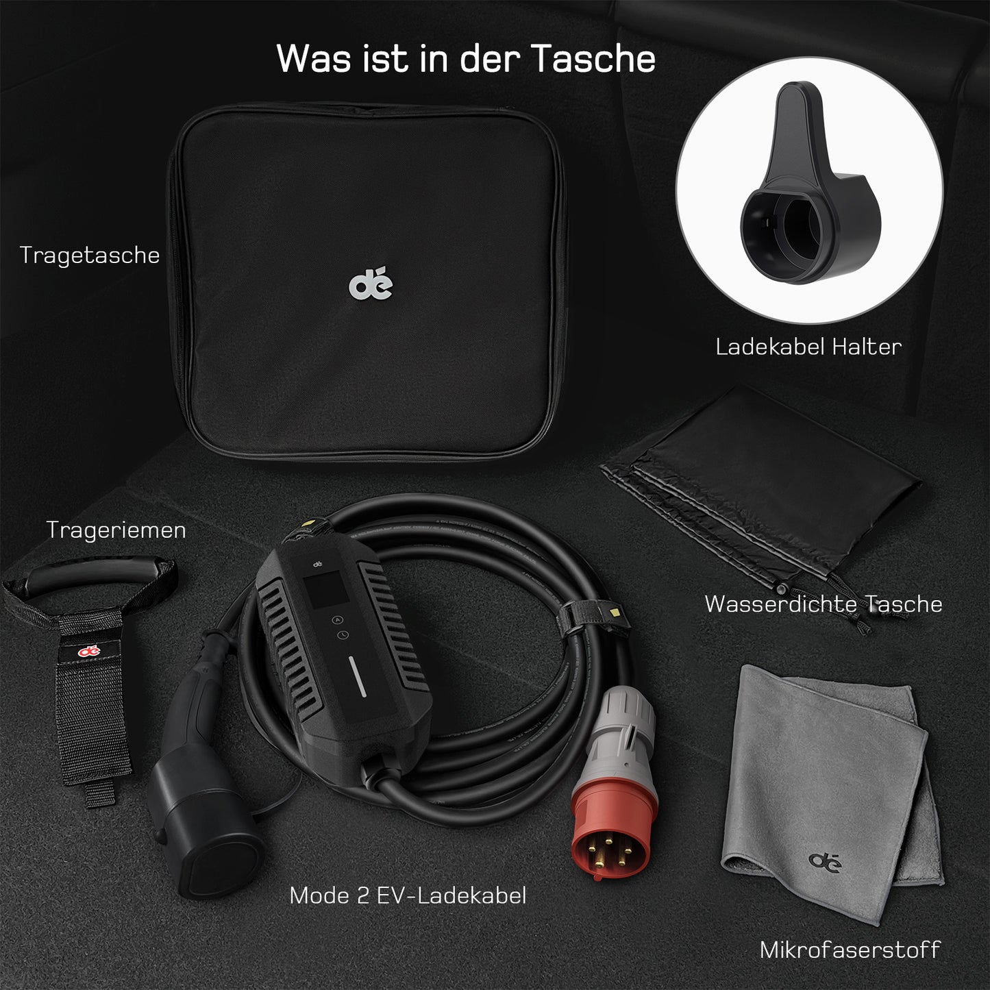 EU Fast Portable EV Charger CEE Plug 22 kW