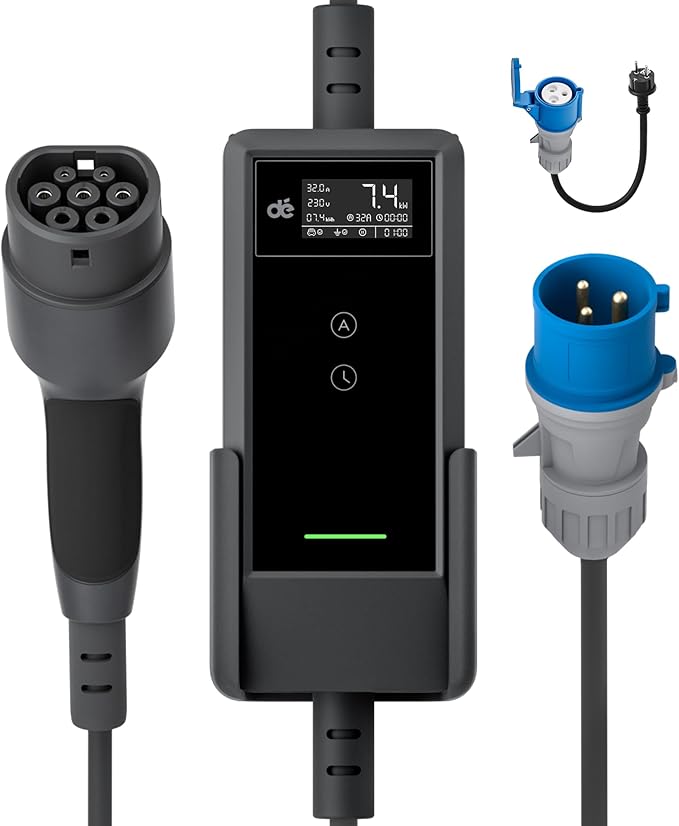 dé Portable EV Charger CEE Plug 7.4kW v2 EU