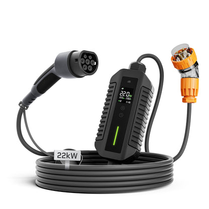 Tragbares EV-Ladegerät der AU-Stufe 2, CEE-Stecker, 22 kW