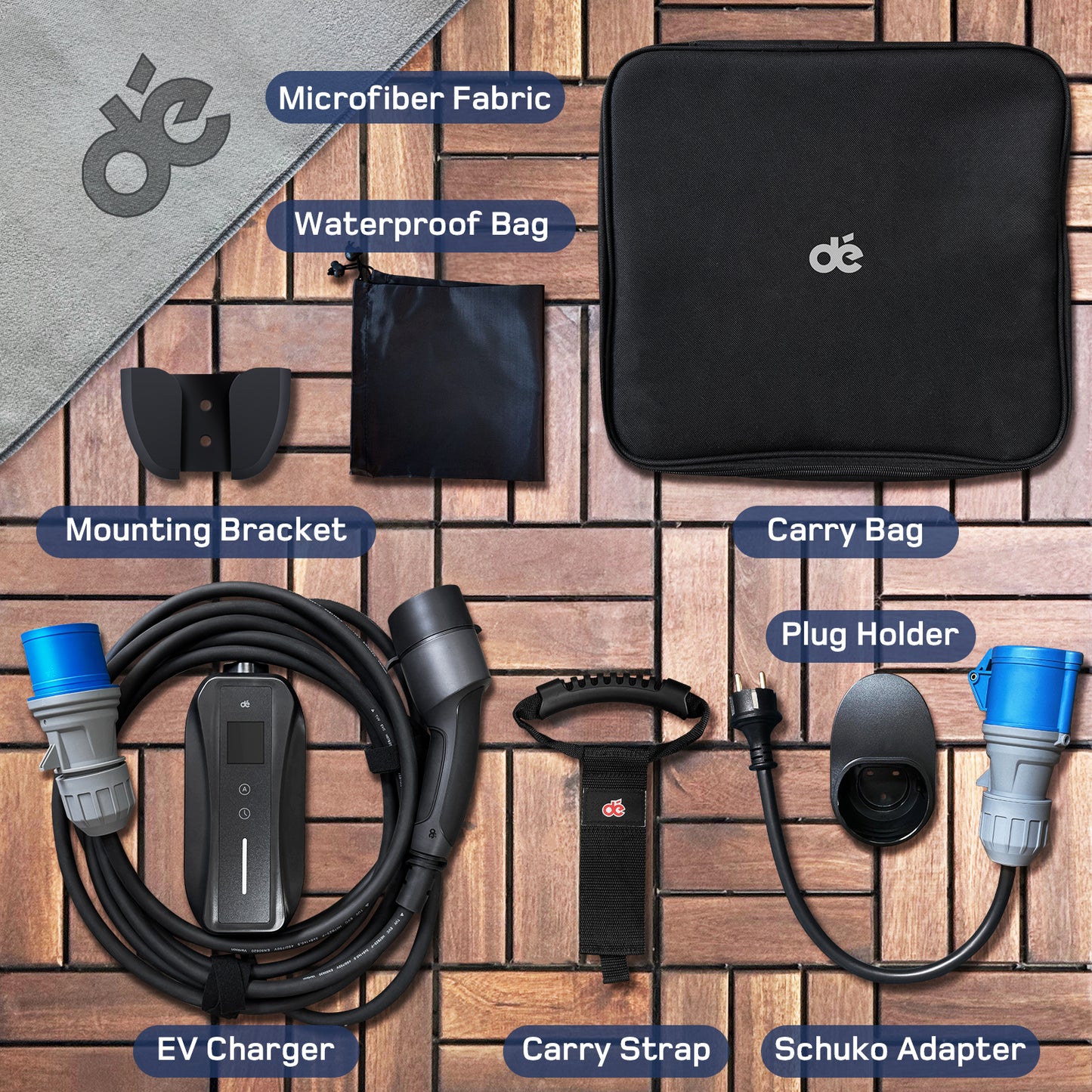 dé Portable EV Charger CEE Plug 7.4kW EU