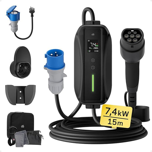 dé Portable EV Charger CEE Plug 7.4kW EU