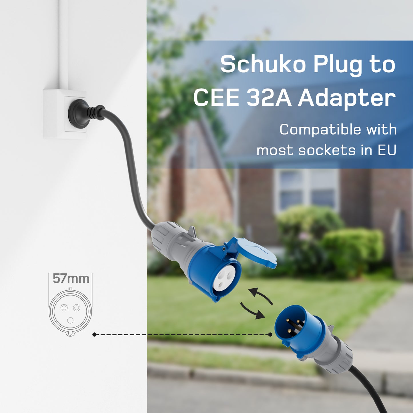 dé Portable EV Charger CEE Plug 7.4kW v2 EU