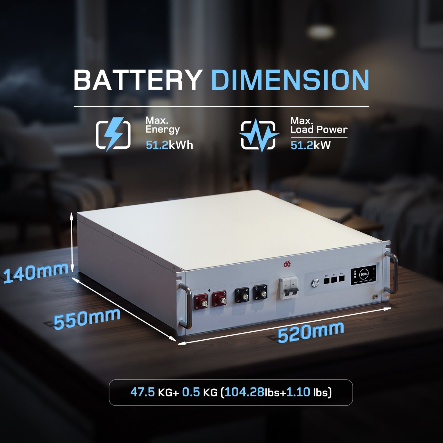 dé 5120Wh LiFePO4 Battery